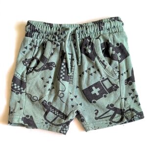 george UK green vehicle print comfy pull-on shorts 2-3 YRS toddler boys